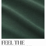 Green Biome jersey shown in soft folds beneath the headline Feel the Difference.